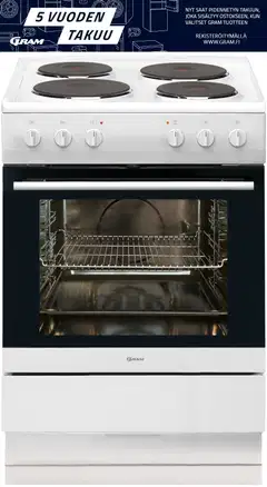 Gram lattialiesi valurauta 60 cm EKM 3600-90 valkoinen - 1