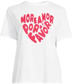 TEX naisten T-paita sydän I274586 - white 2 - 2