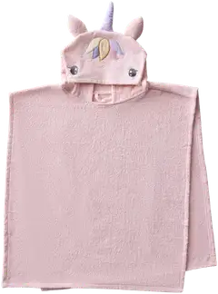 Ciraf lasten kylpyponcho Yksisarvinen 60x70 cm vaaleanpunainen - 1