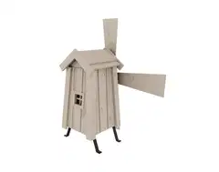 Tuulimylly, puuvalmis, 69x30x32cm - 3