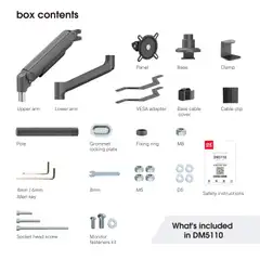 One For All DM5110 Heavy Duty Monitorivarsi, musta - 7