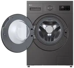 LG pesutorni F4A1009NDK pyykinpesukone + RHA1008NDK kuivausrumpu, tumma harmaa - 2