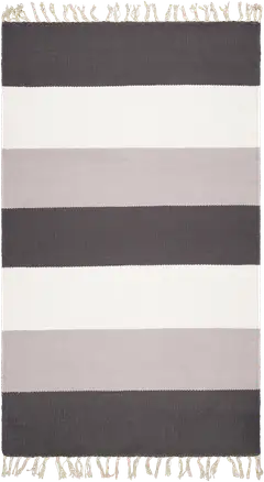 House puuvillamatto Liina 90x150 cm t.harmaa/l.valkoinen/v.harmaa - 1
