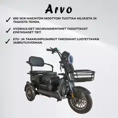 Arvo senioriskootteri p250 musta - 3
