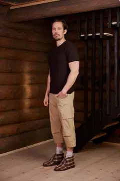 Reino&Aino miesten Henley T-paita Reino - Brown - 4