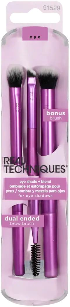 Real Techniques Eye Shade + Blend - luomivärisivellintrio - 1