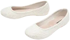 Dinsko lasten ballerinat Wendy - WHITE - 2