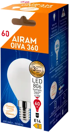 Airam LED OIVA Mainos 6W 806lm 3000K E14 - 2