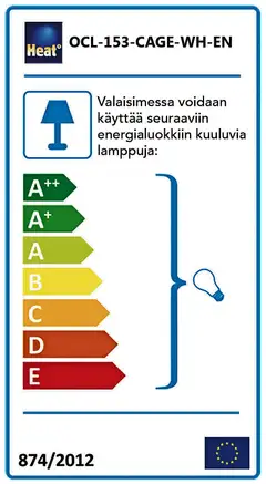 Heat riippuvalaisin Cage valkoinen - 2