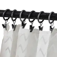 Ihanin verhorenkaat nipistimellä mustakulta 25/32mm 10kpl/pss - 6