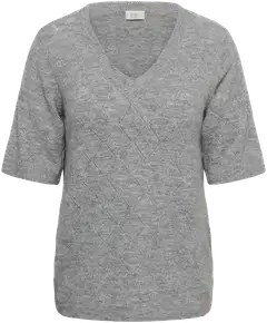 From Lou naisten pluskoon neulepusero Flanna - Grey Melange - 1