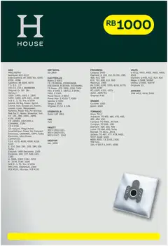 House RB1000 pölypussi 4 kpl + moottorisuodatin - 4