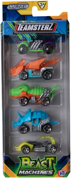 Teamsterz pikkuajoneuvo Beast Machines 5-pack, erilaisia - 5