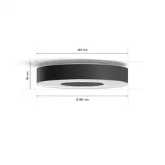 Philips Hue Xamento -kattovalaisin kylpyhuoneeseen 33W 2000-6500K 2350LM keskikoko musta - 4