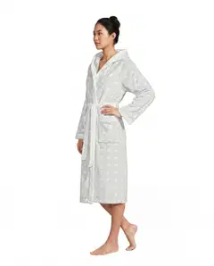 Actuelle naisten aamutakki 212A382630 - Grey/white - 3