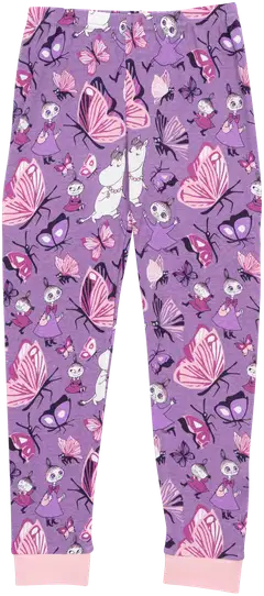 Muumi lasten pyjama Perhospuisto 592935 - liila - 3