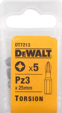 Dewalt ruuvauskärki PZ3, 5 kpl - 1