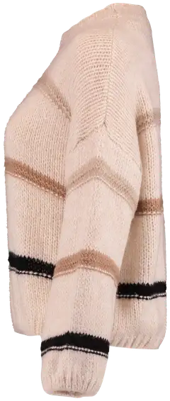 Hailys naisten neule Sk Va44nia UNF-3933 - beige/taupe stripe - 2