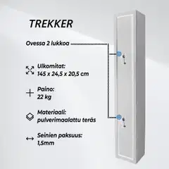 Trekker asekaappi 3 aseelle as300, valkoinen - 5