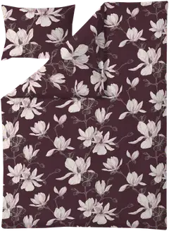 Finlayson satiini pussilakanasetti Magnolia  150X210+50x60  viininpunainen-roosa - 1