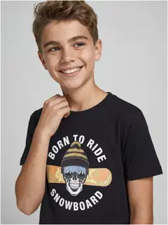 JJ REBEL JUNIOR lasten t-paita - Black - 5