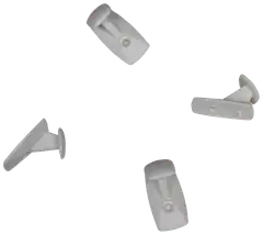 Ihanin sälekaihtimen knaapi valkoinen 4kpl - 2