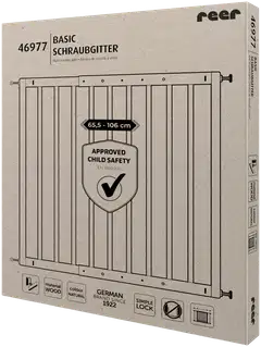 Reer turvaportti esteetön, puinen 65,5–106 cm - 3