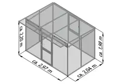 Kreative Gartentechnik kasvihuone Santini II 6,06 m2 antrasiitinharmaa - 2