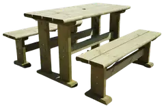 Tammiston Puu Penkki Saku 150cm kestopuu vihreä - 2