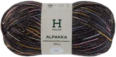 House sukkalanka Alpakka 100g CNE-1520 black/ pastel colors - 1
