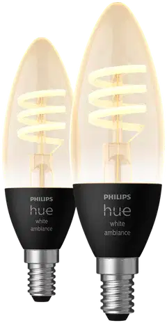 Philips Hue filamentti kynttilälamppu 4.6W E14 2200-4500K 350LM lämmin valkoinen 2 kappaletta - 1