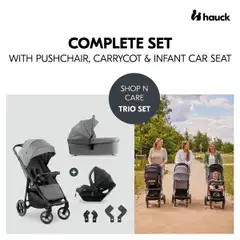 Hauck yhdistelmävaunut Shop N Care Trio Set 0-25 kg harmaa - 22