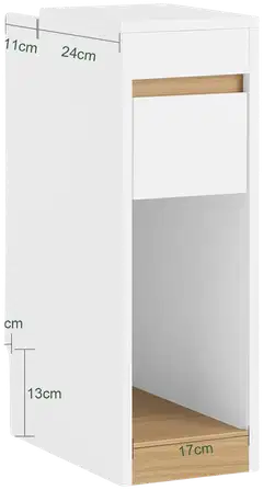SoBuy yöpöytä valkoinen FBT163-WN - 3