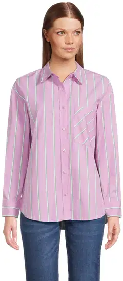 WKLY. naisten raidallinen paitapusero 228W000605 - pink stripe - 1