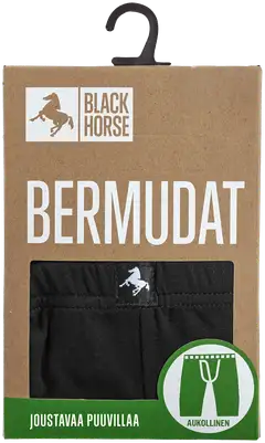 Black Horse miesten basic bermudat I162 - BLACK - 3
