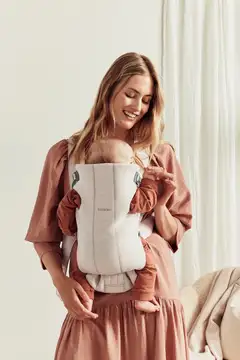 BabyBjörn vauvan kantoreppu mini - 3d jersey, vaalea beige - 4