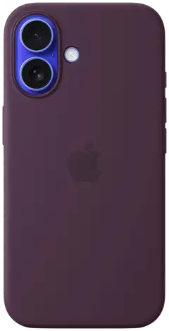 Apple iPhone 16 silikoni suojakuori  - Plum - 1