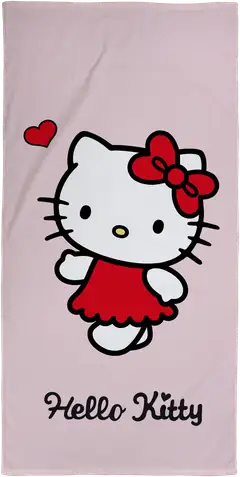 Hello Kitty lasten kylpypyyhe 70x140 cm pinkki - 1