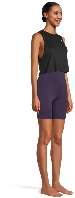 adidas naisten biker-mittaiset treenishortsit OPT Ess JW7656 - AURORA PLUM - 4