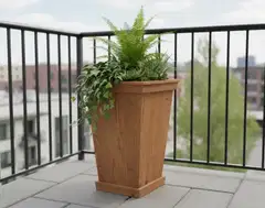 Miljöörakennus kartioruukku 40x40x60cm ruskea - 4