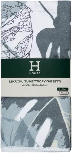 House keittiöpyyhe mikrokuitu 40x60 cm 3-pack - 2