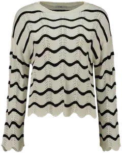 Hailys Lasten neule So44la - offwhite/black stripe - 1