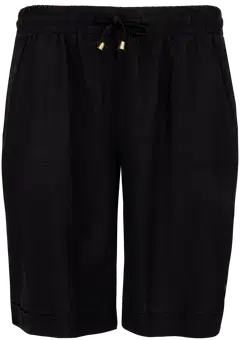 House naisten bermuda-shortsit pellavasekoitetta 222HP16333, D-mitoitus - Black linen - 1