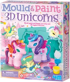 4M 3D Mould & paint kipsivalu-setti kimaltelevat yksisarviset - 1