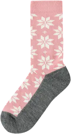 House naisten villapohjasukat 214H322420 2-pack - PINK/GREY - 2