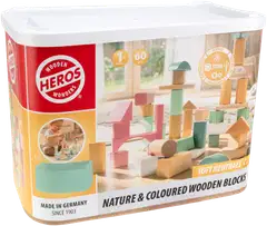 Heros Rakennussarja Soft Neutrals Puiset palikat 60 osaa - 3