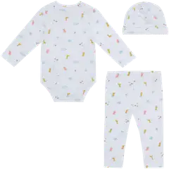 TEX BABY vauvojen setti  Savanni I274184 3-osaa - WHITE 1 - 2