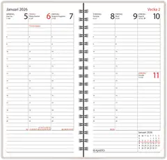 Ajasto Fickkalender Agenda, svenskspråkig, silver - 2