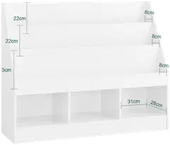 SoBuy lattiahylly valkoinen KMB118-W - 3