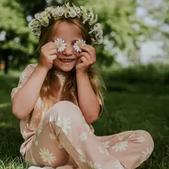 Kokonoko lasten kukalliset trikooleggingsit, levenevät lahkeet N58903-37 - Smokey Pink - 3